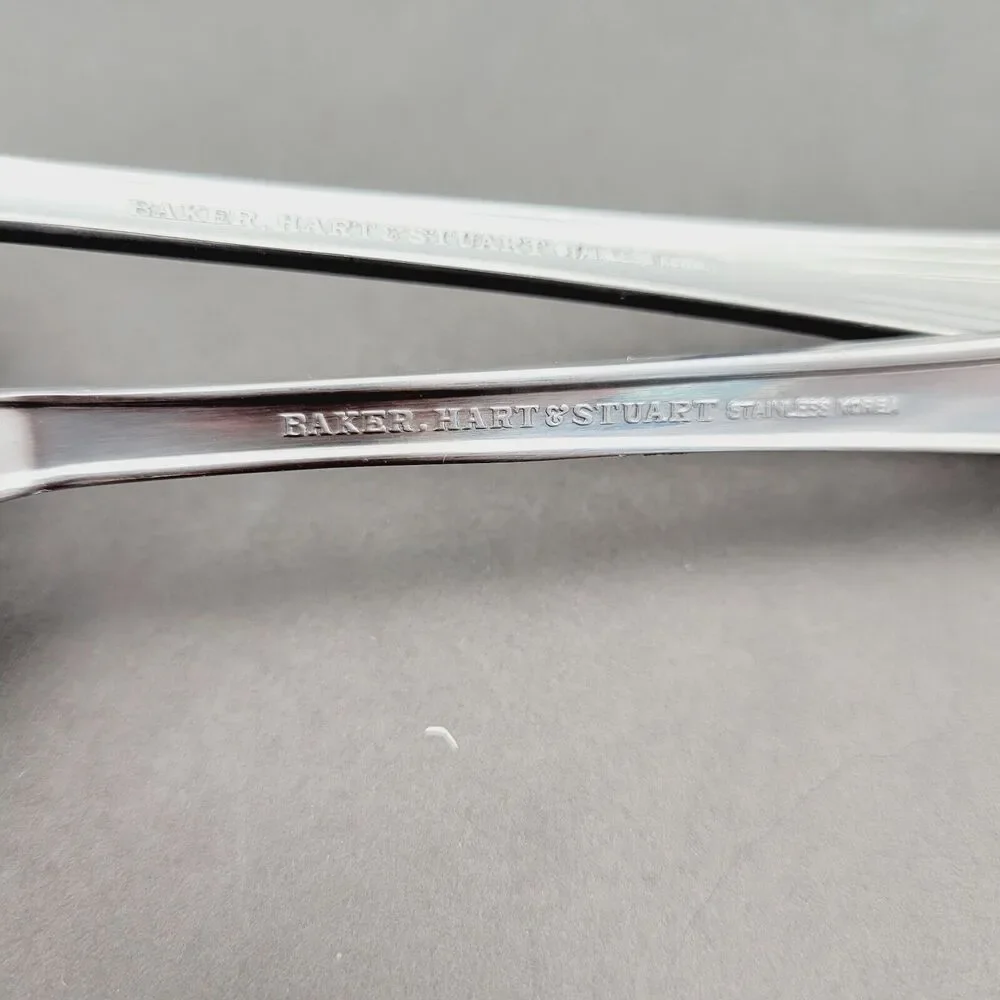 RARE Baker Hart & Stuart BST1 Stainless Steel 4 Serving Pieces Vtg